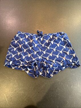Girls Blue reindeer Printed Lounge Shorts size 6